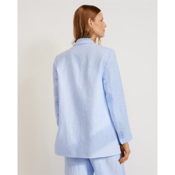 Everlane the linen oversized blazer in blue Size 8 - Picture 3 of 11